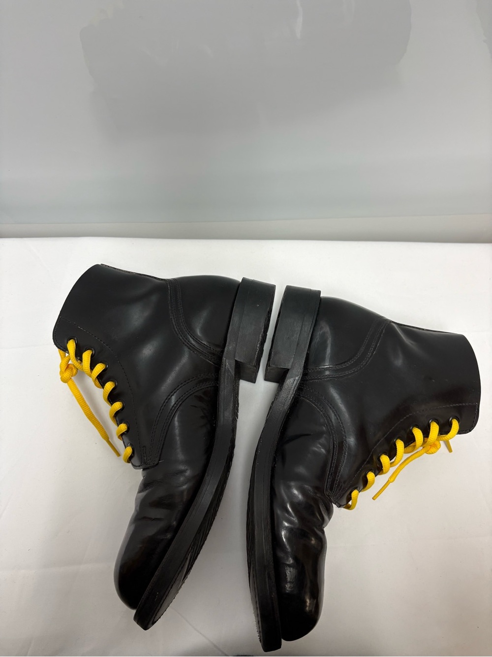 Vintage Boulet Canadian Military Parade Drill Boot Steel Toe Black Leather US 8E - Picture 5 of 11
